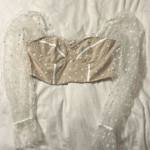 Polka dot corset crop top